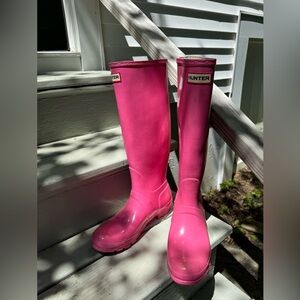 Pink Hunter boots